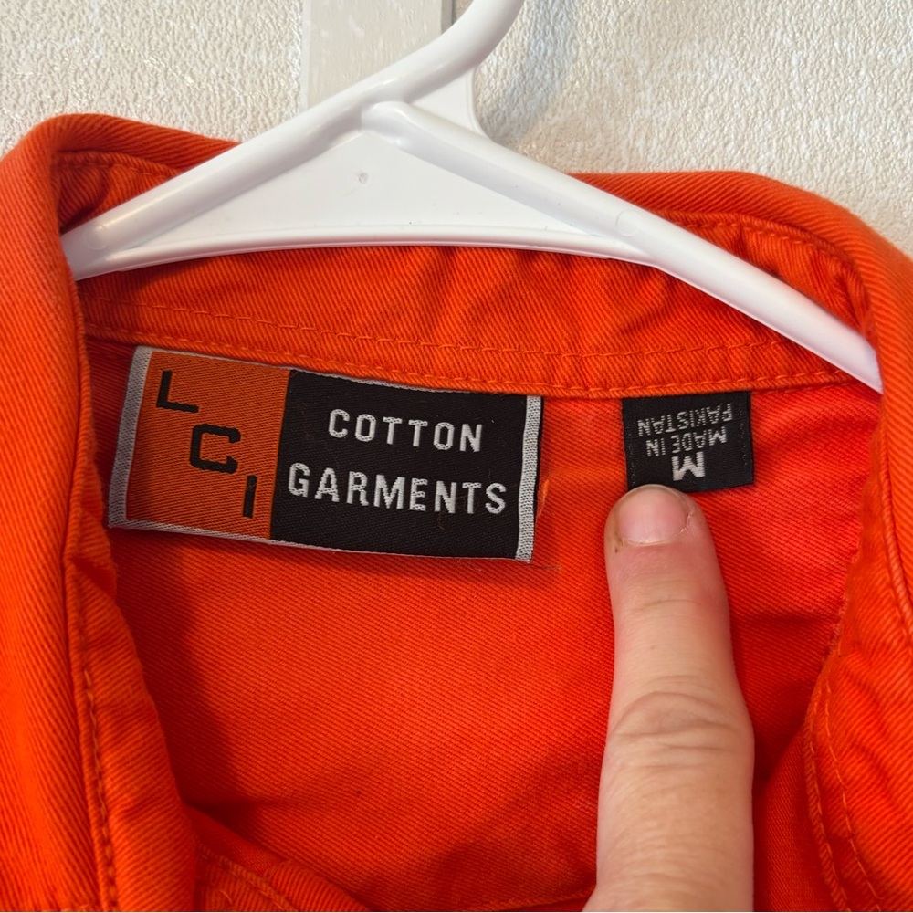 Harley Davidson | Orange Sleeveless Button-Up Shirt with Patch | Size Medium - Picture 3 of 5